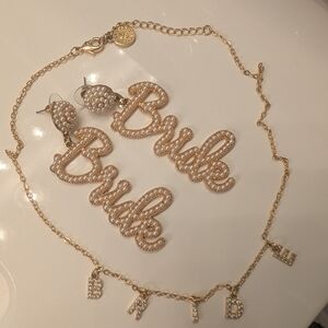 Gold and Pearl 'Bride' Jewelry Set